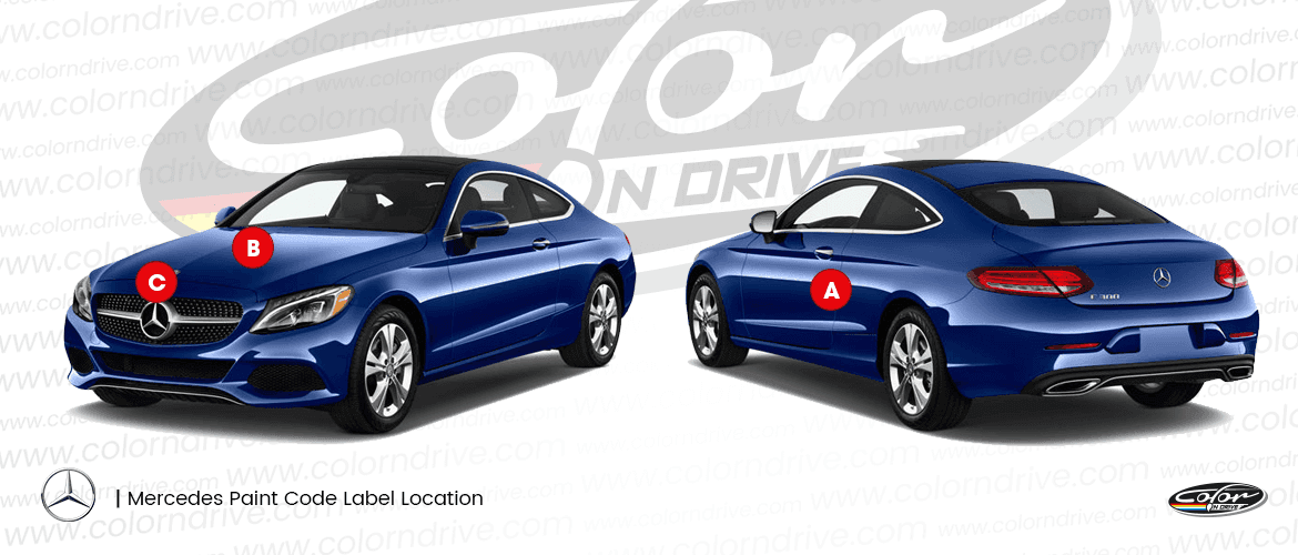 MAYBACH paint code label location diagram